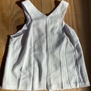 Topshop White Cross Open Back Tank